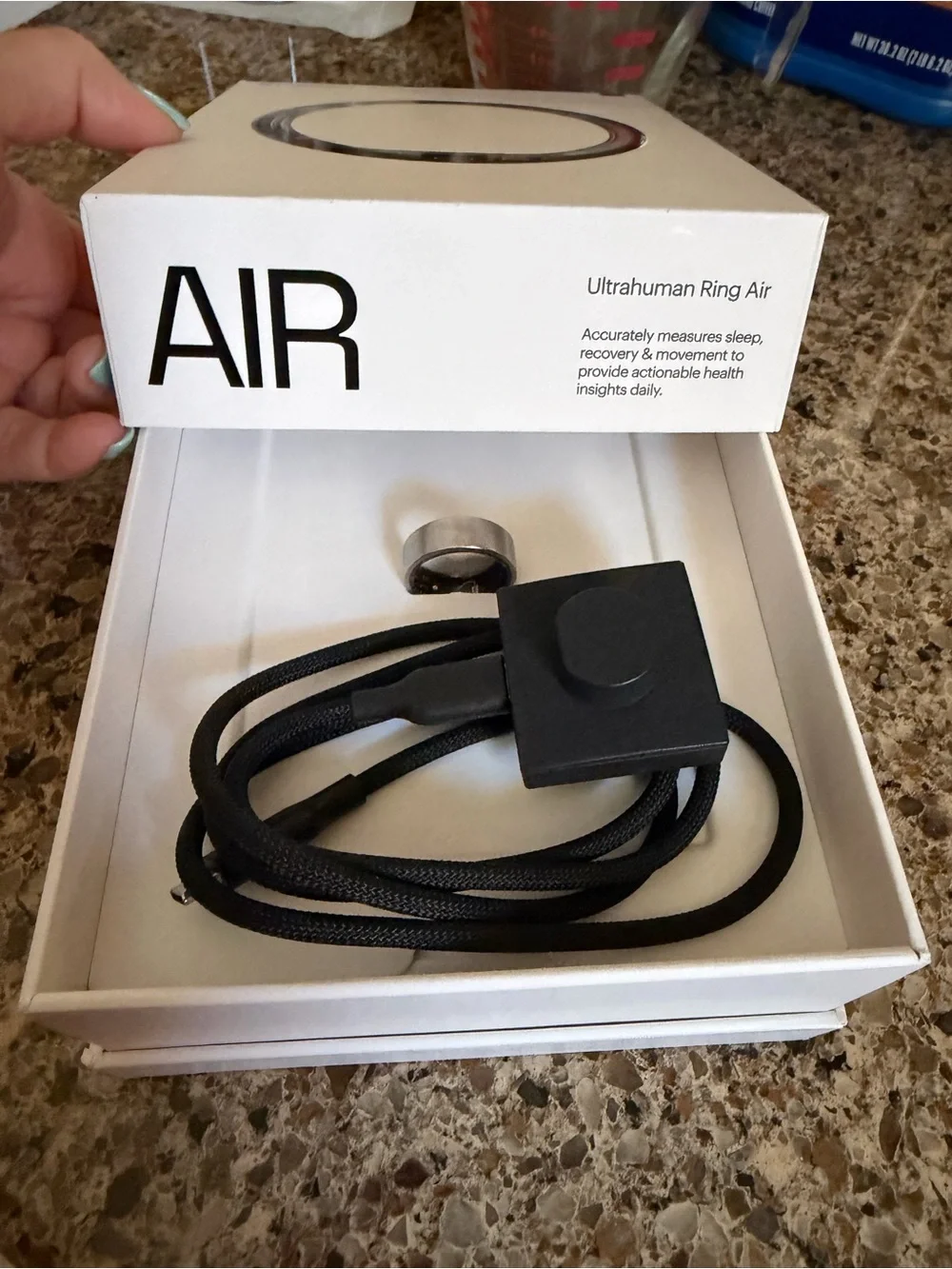 Ultrahuman AIR Raw Titanium Smart Ring size 9